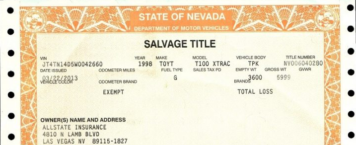 salvage title